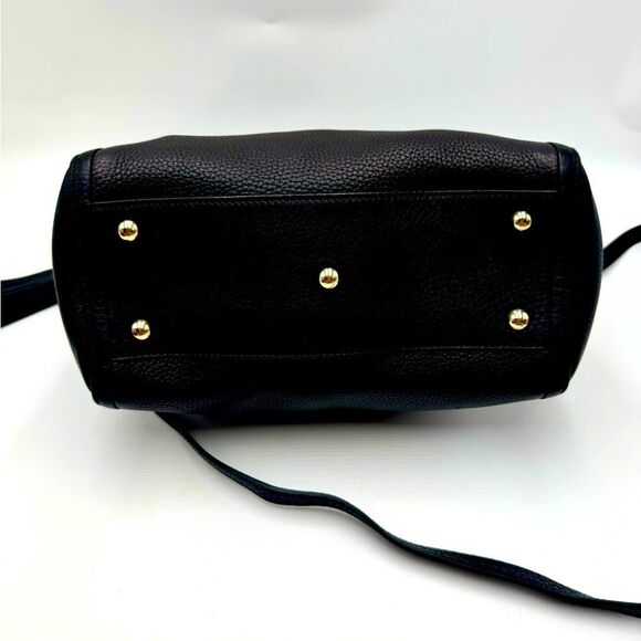 Auth Gucci Black / Brown Cherry Metallic Leather 2way SoHo Working Tote Satchel - Picture 6 of 16